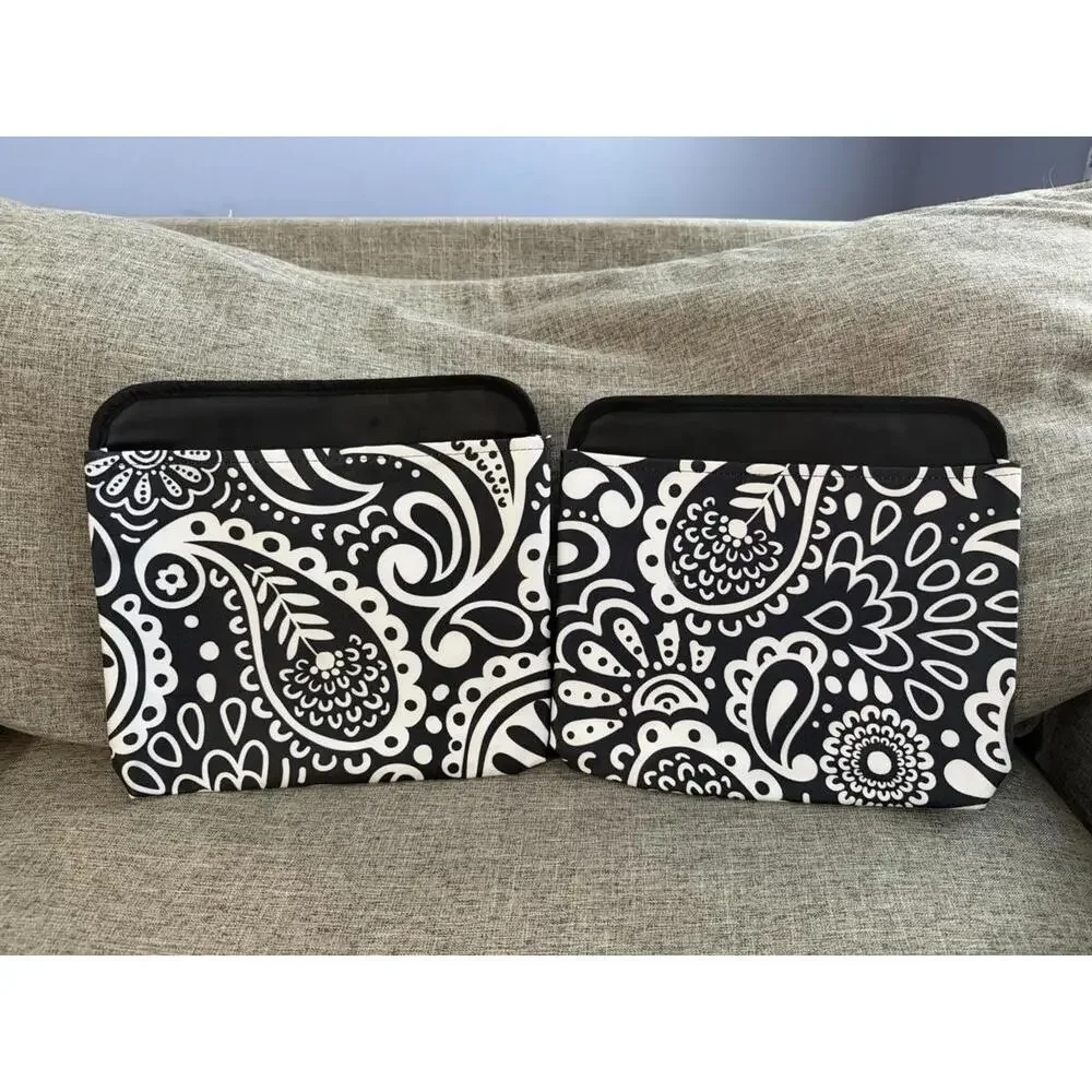 Thirty One Oh Snap Pocket Set Of 2 In Black Playful Parade
